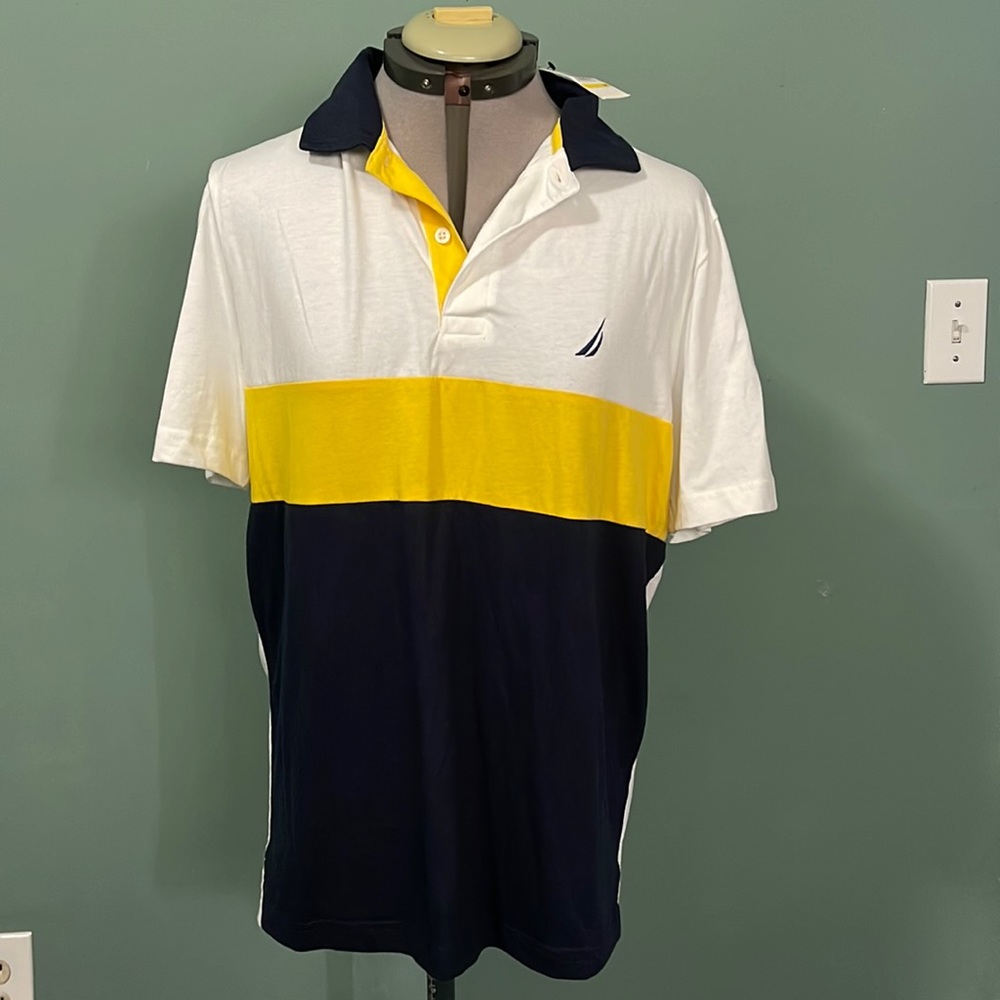 Náutica CLASSIC FIT CHEST-STRIPE POLO Sz M